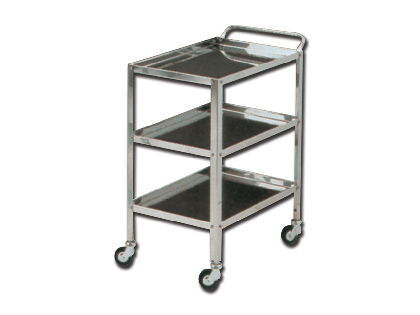 CARRELLO INOX a 3 RIPIANI cm. 70x50x82h