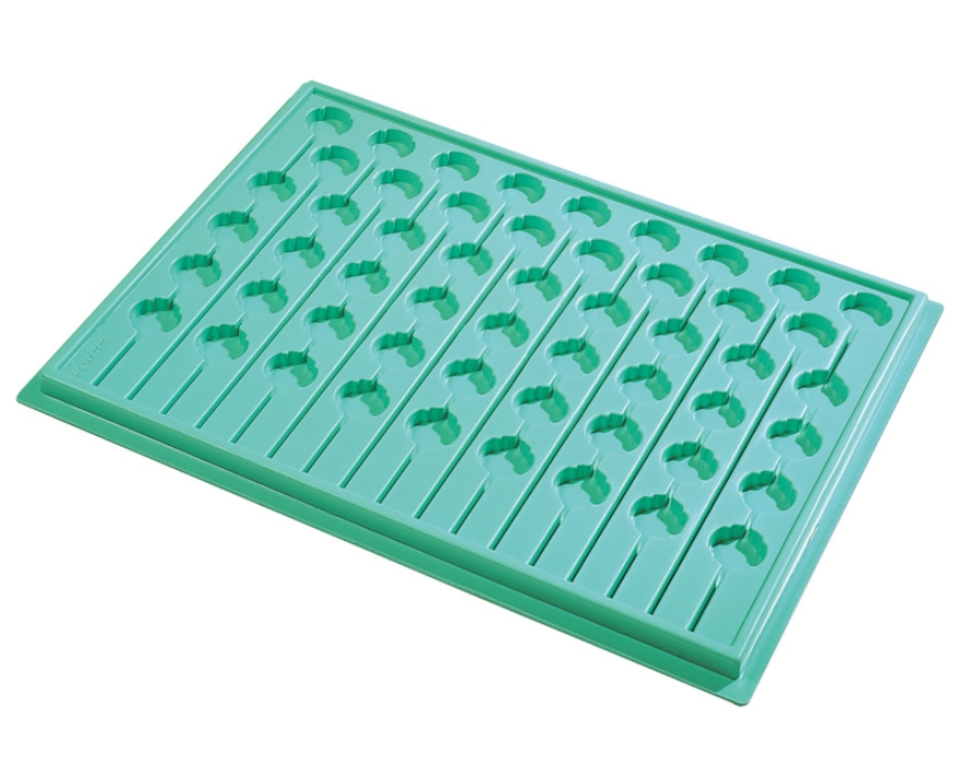 VASSOIO in plastica VERDE per 17 DISPENCER e 53 BICCHIERINI
