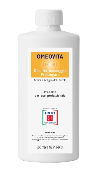 OLIO PER MASSAGGI CON ARNICA E ARTIGLIO DEL DIAVOLO OMEOVITA 500 ml