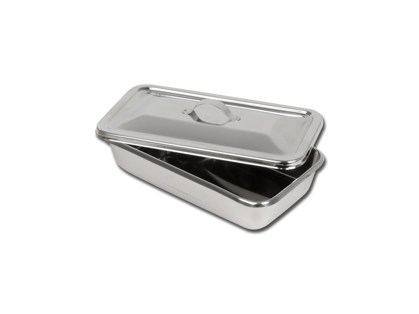 VASSOIO CON COPERCHIO INOX mm. 223x126x45h 