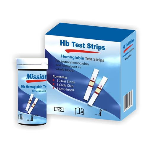 STRISCE PER TEST EMOGLOBINA MISSION HB CF 50 PZ