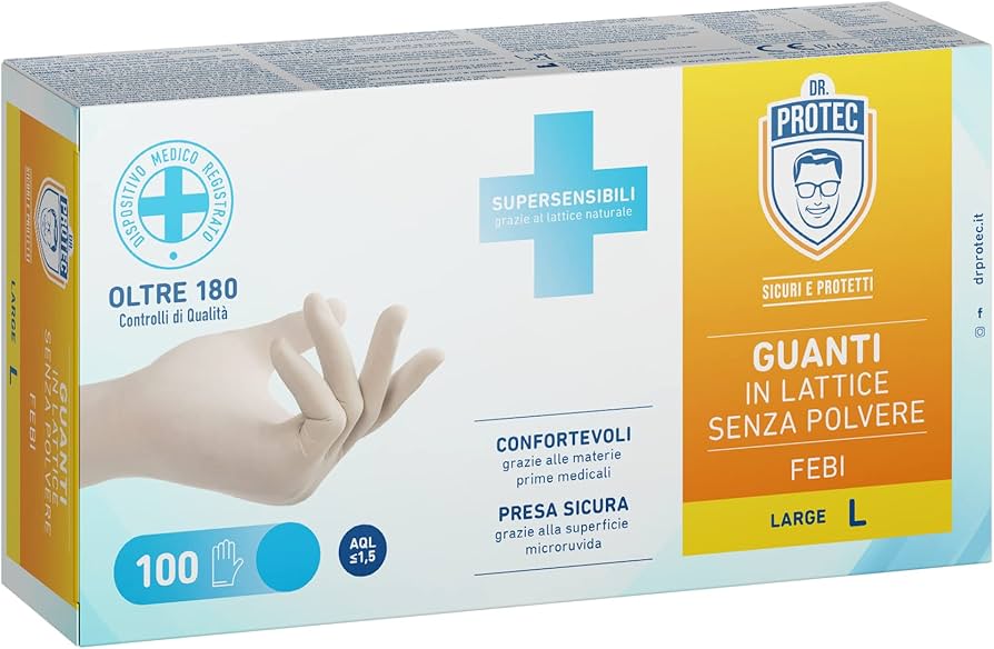 GUANTI LATTICE P.FREE tg.L DR.PROTEC  Conf.100 pz
